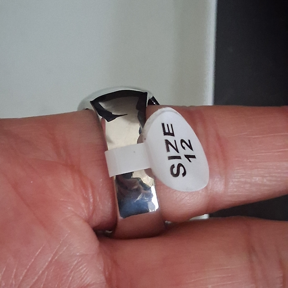 MEN'S SKULL BIKER RING STAINLESS STEEL RING SIZE 12 - Picture 5 of 5